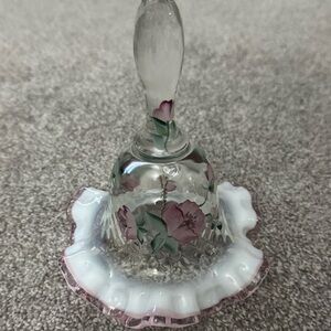LOWERED PRICE! Vintage Fenton Opalescent Pink Ruffled Bell